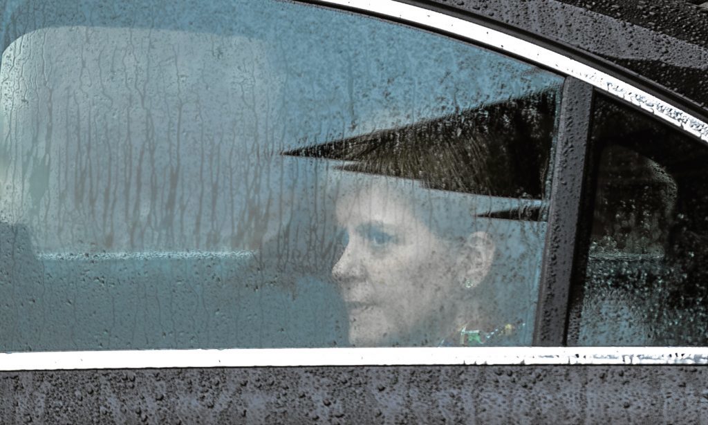 Nicola Sturgeon leaving the meeting in Wales at the weekend to discuss the way forward over Brexit.