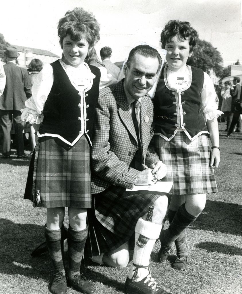 Will Starr at Strathmartine Hospital Fete in September 1971 when he was appearing in the Breath of Scotland show at Dundees Whitehall Theatre.