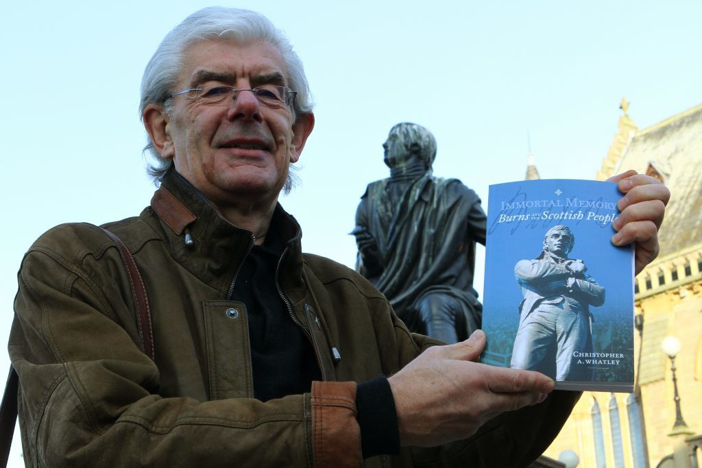 Dundee University Scottish history Professor Chris Whatley with his new book Immortal Memory: Burns and the Scottish People