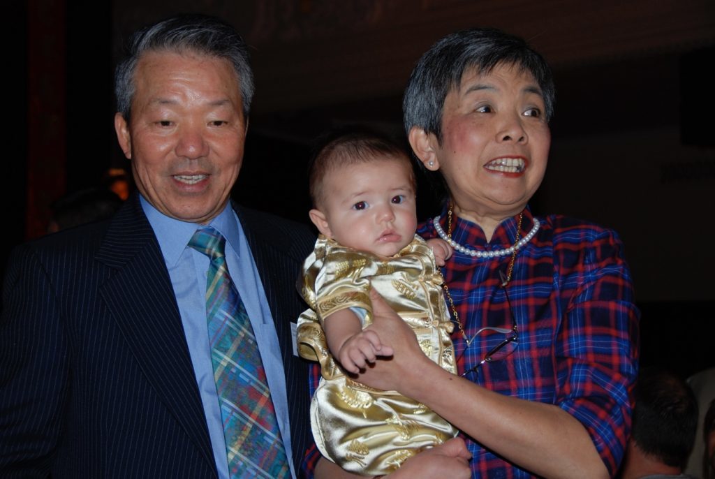 Colin's parents, Alan and Selina, with Cameron when he was a baby.