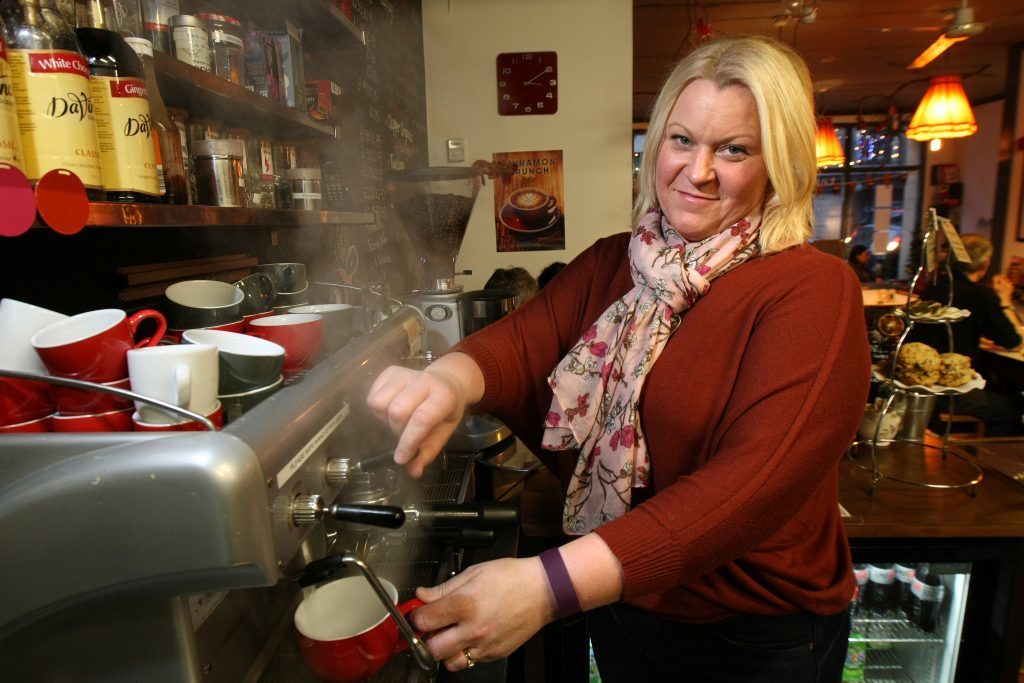Claire Simpson, owner of Tea and Cake in Exchange Street, is one of the closest businesses to the V&A