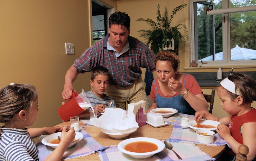 Have family meals together had their chips?