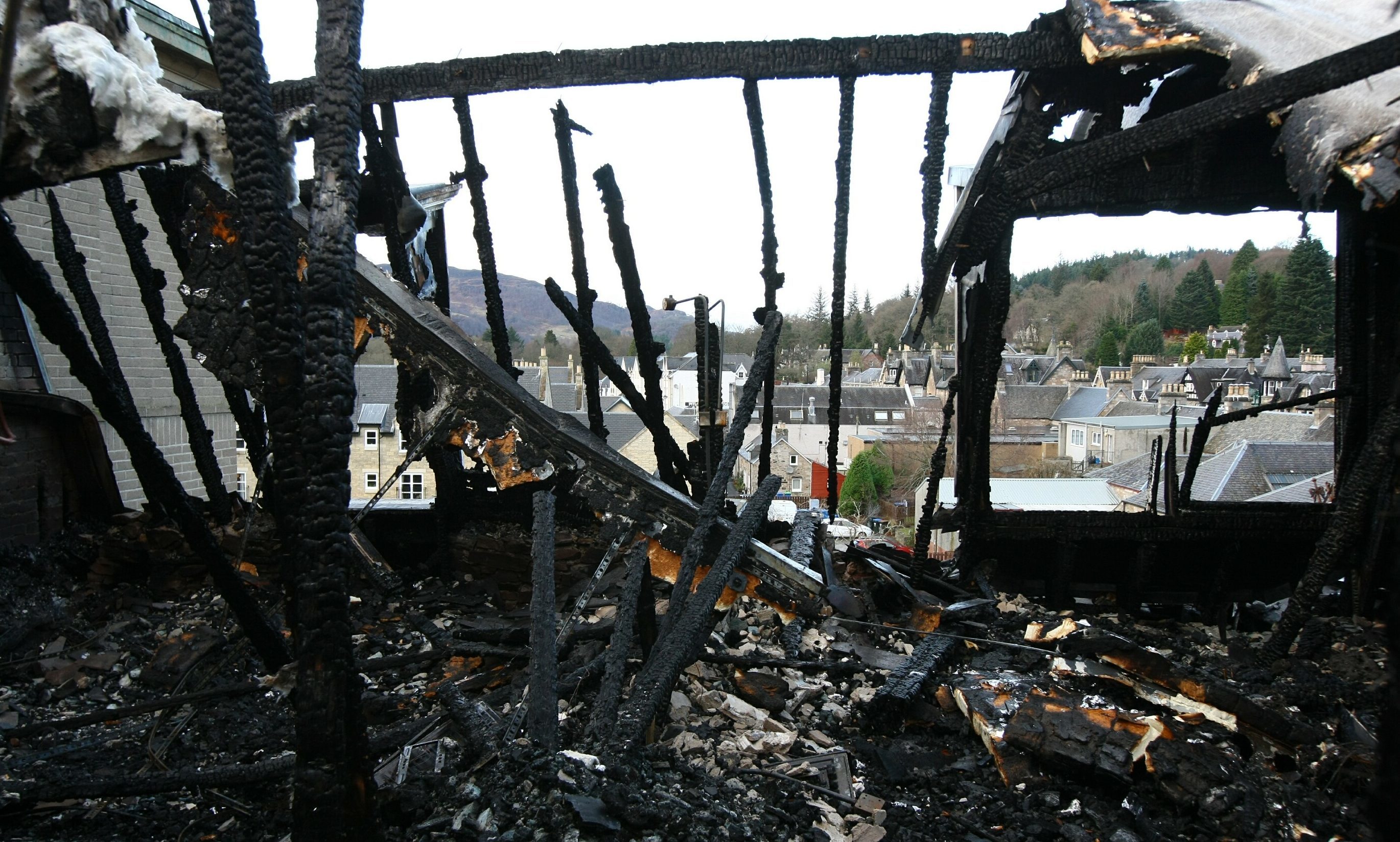 The aftermath of Fisher's New Year's Day fire