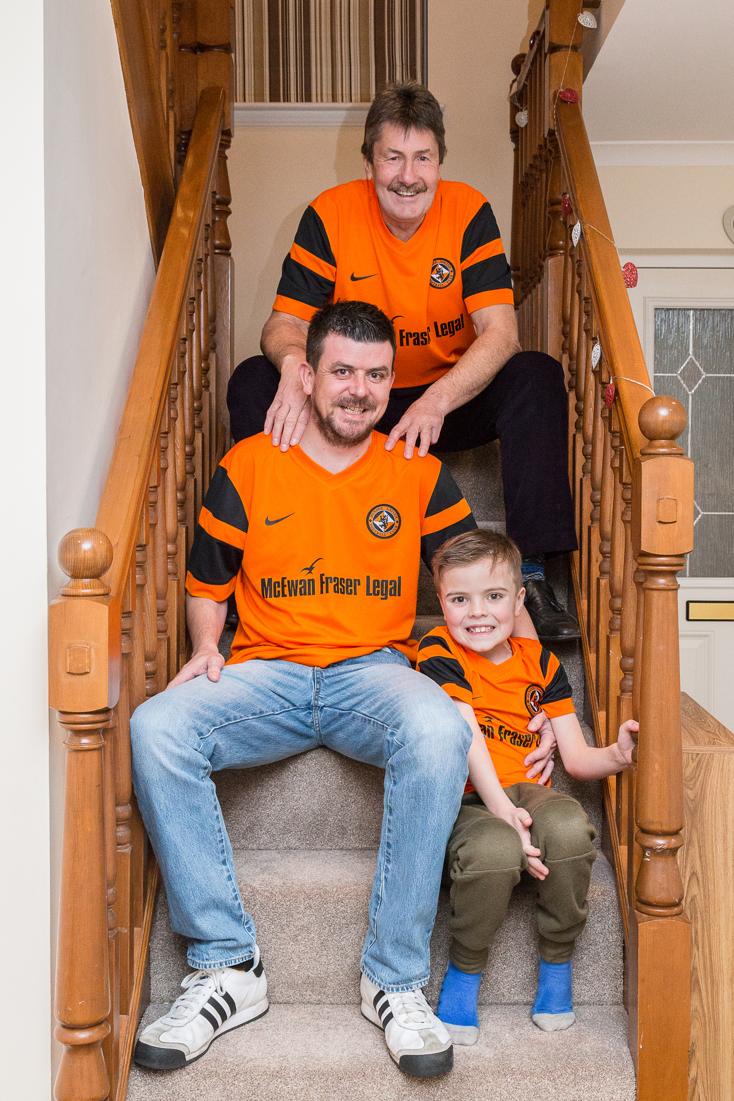 Martin and his son were stunned to find the Tannadice favourite on their doorstep.