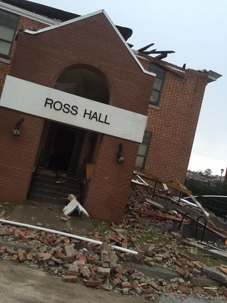 The aftermath of the Hattiesburg tornado