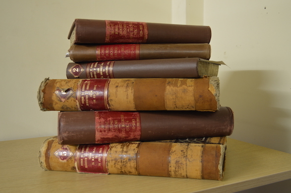 Some of the burial books. 