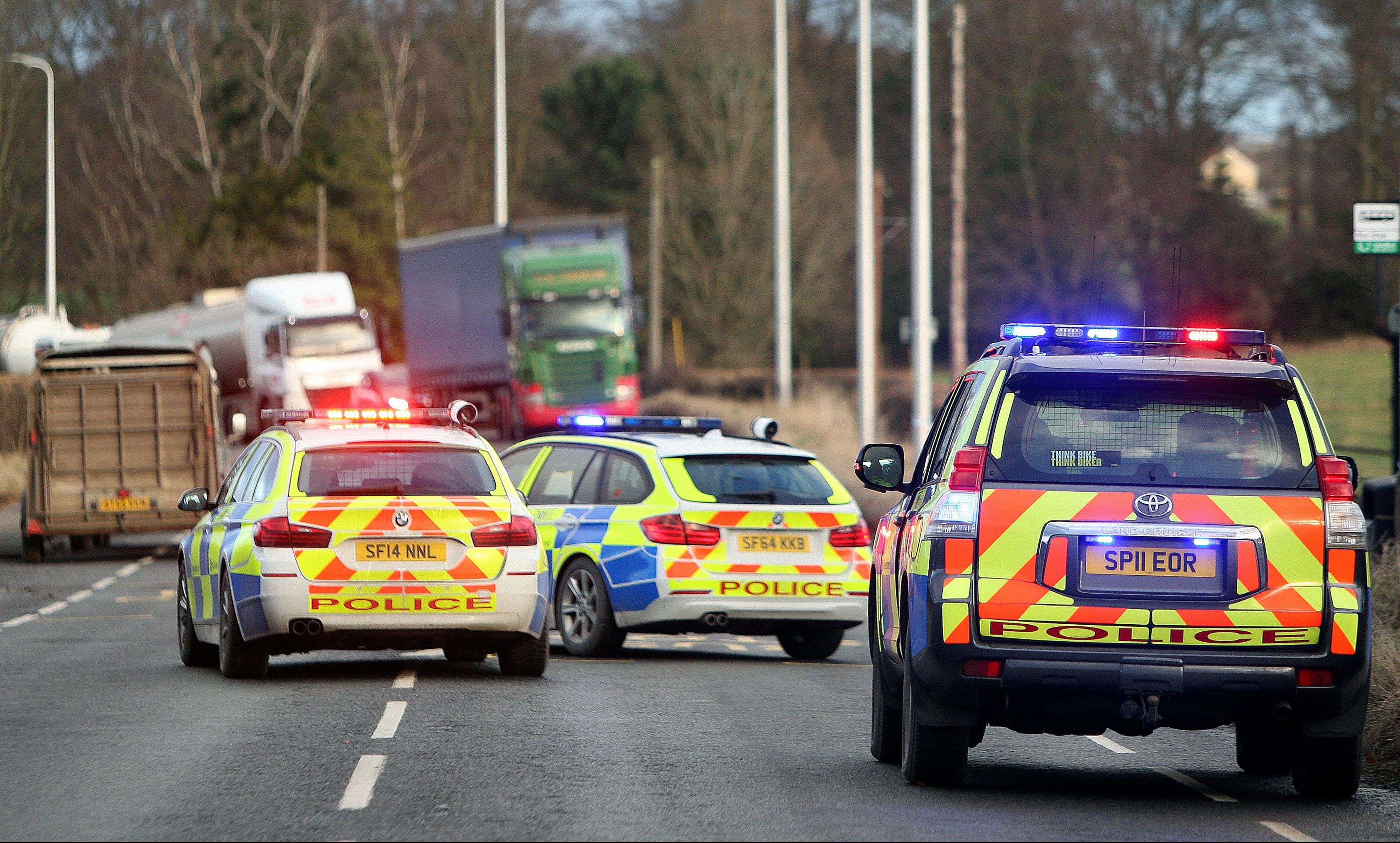 Police closed the A94 road after the accident.