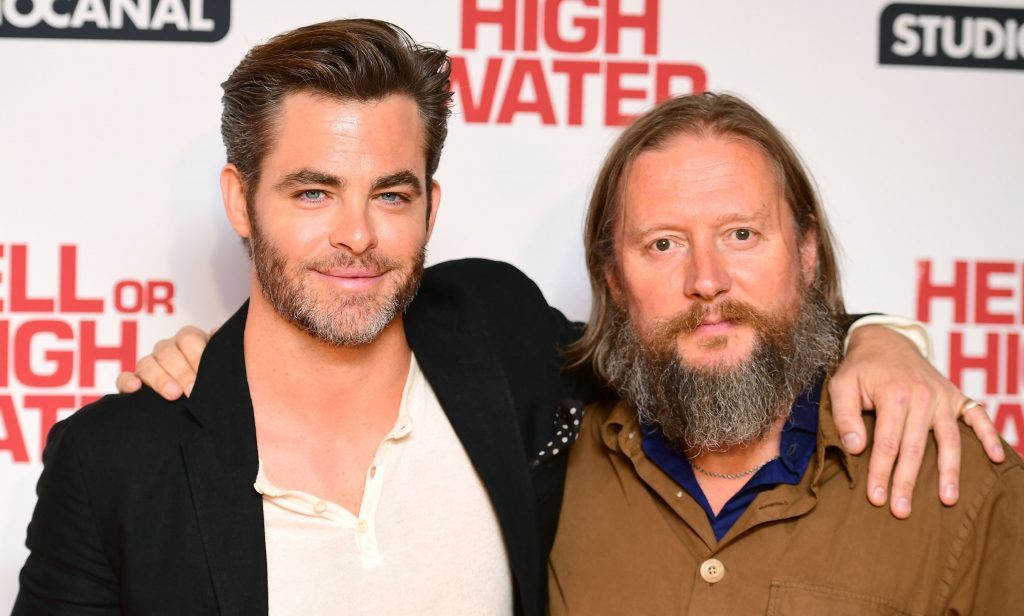 Actor Chris Pine and director David Mackenzie at a screening of Hell or High Water in London.