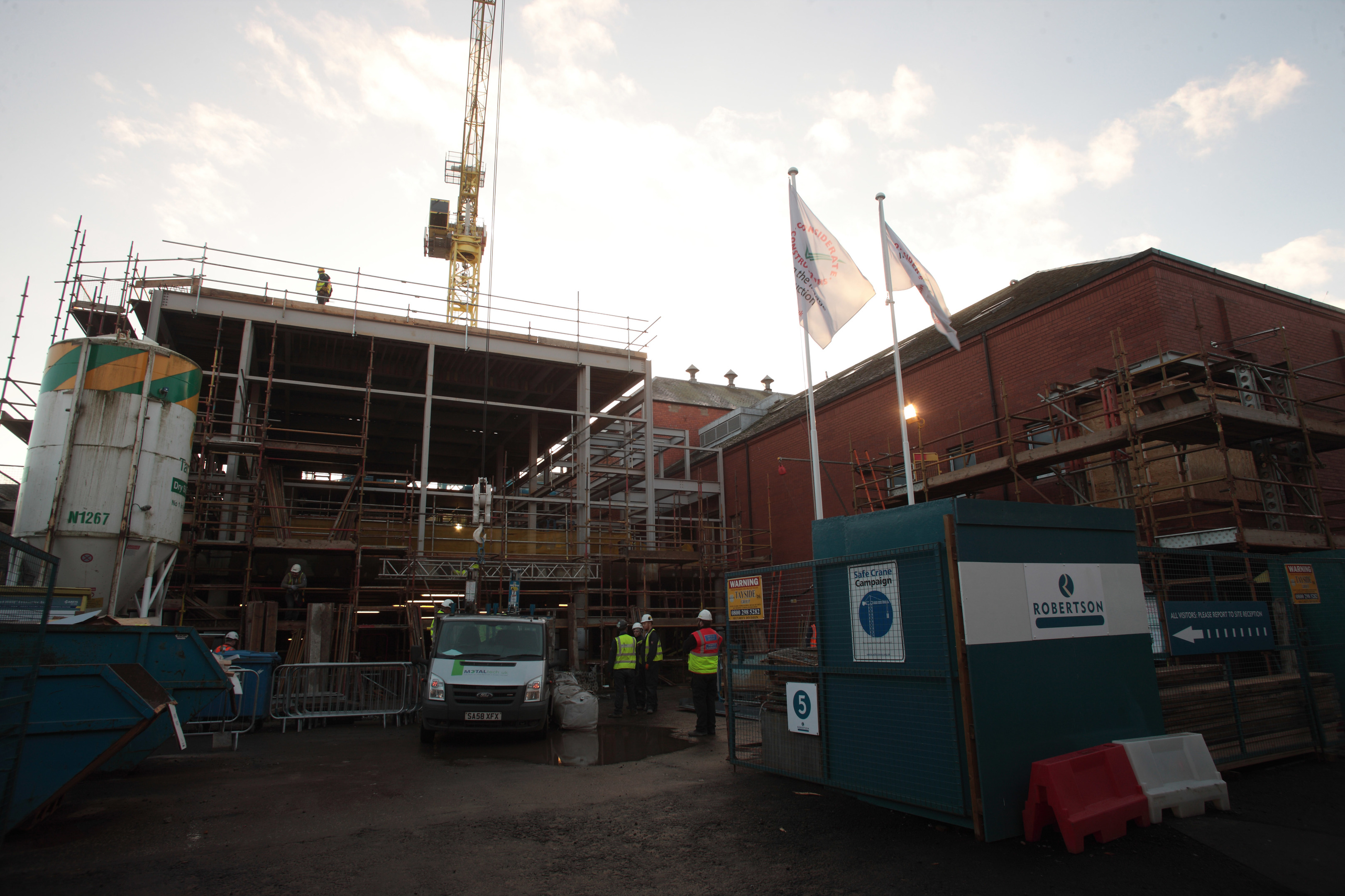 Construction work at Perth Theatre.