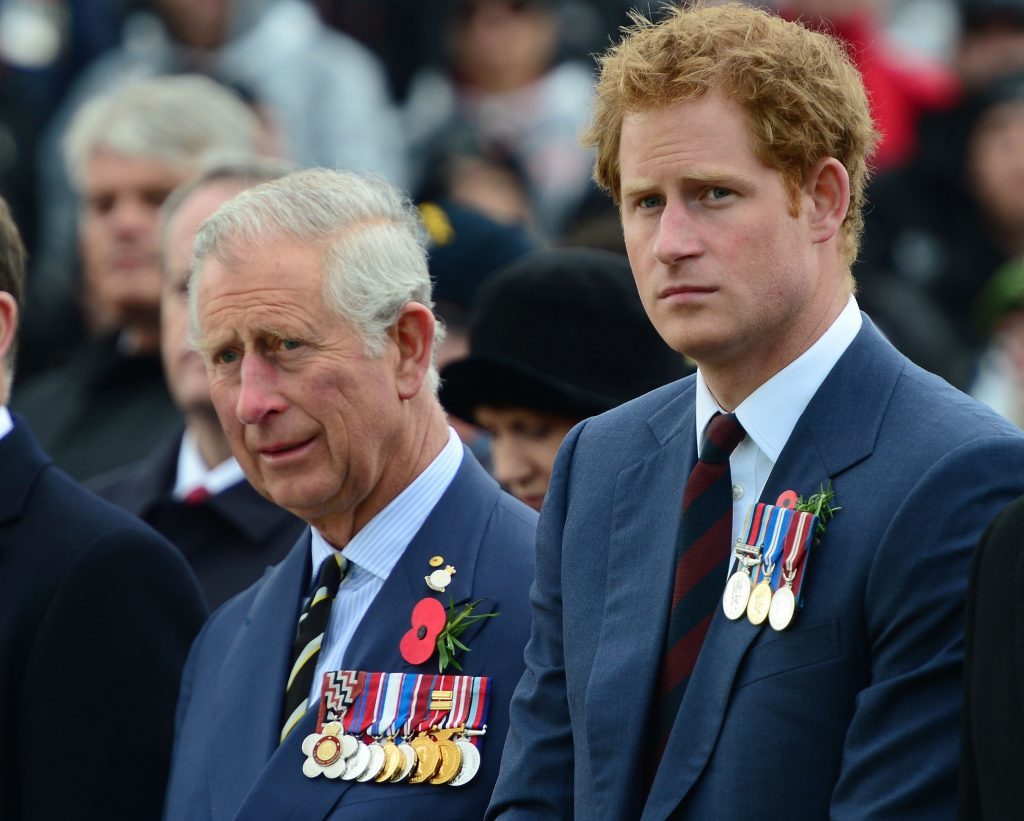 Prince Harry of Wales (R) and Prince Charles of Wales attend a memorial service at the New Zealand National Memorial on the occasion of the 100th anniversary of Canakkale Land Battles on Gallipoli Peninsula in Canakkale, Turkey on April 25, 2015.