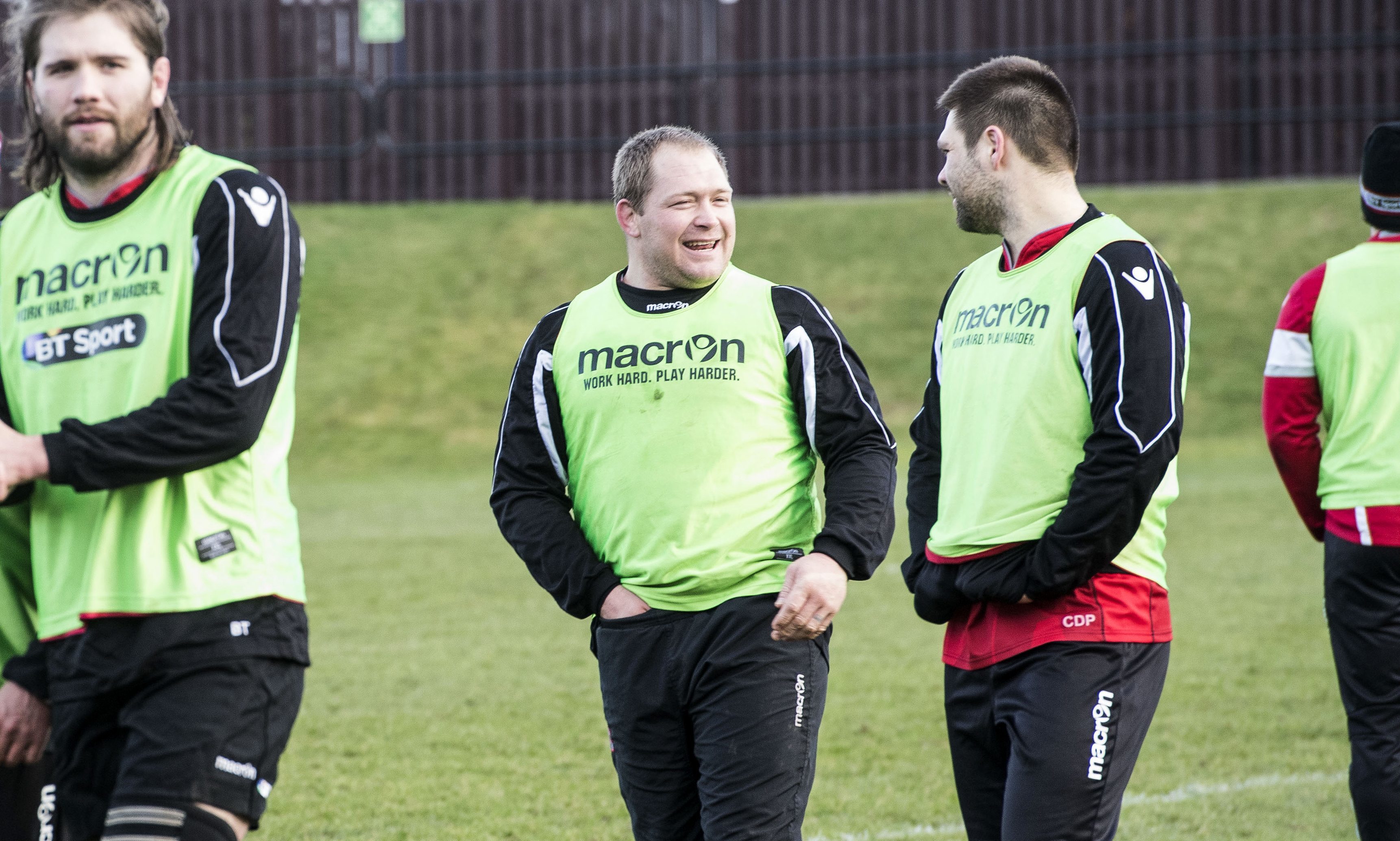 Edinburgh Rugby's WP Nel back in training.