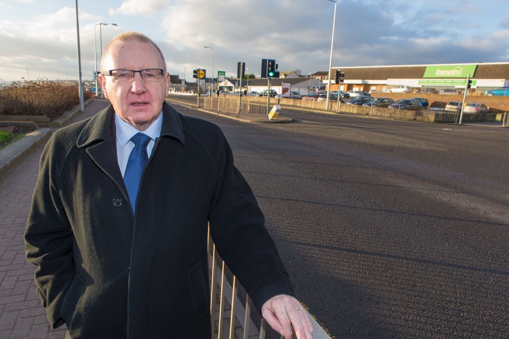 Councillor Bob Young at the site of the Links Market