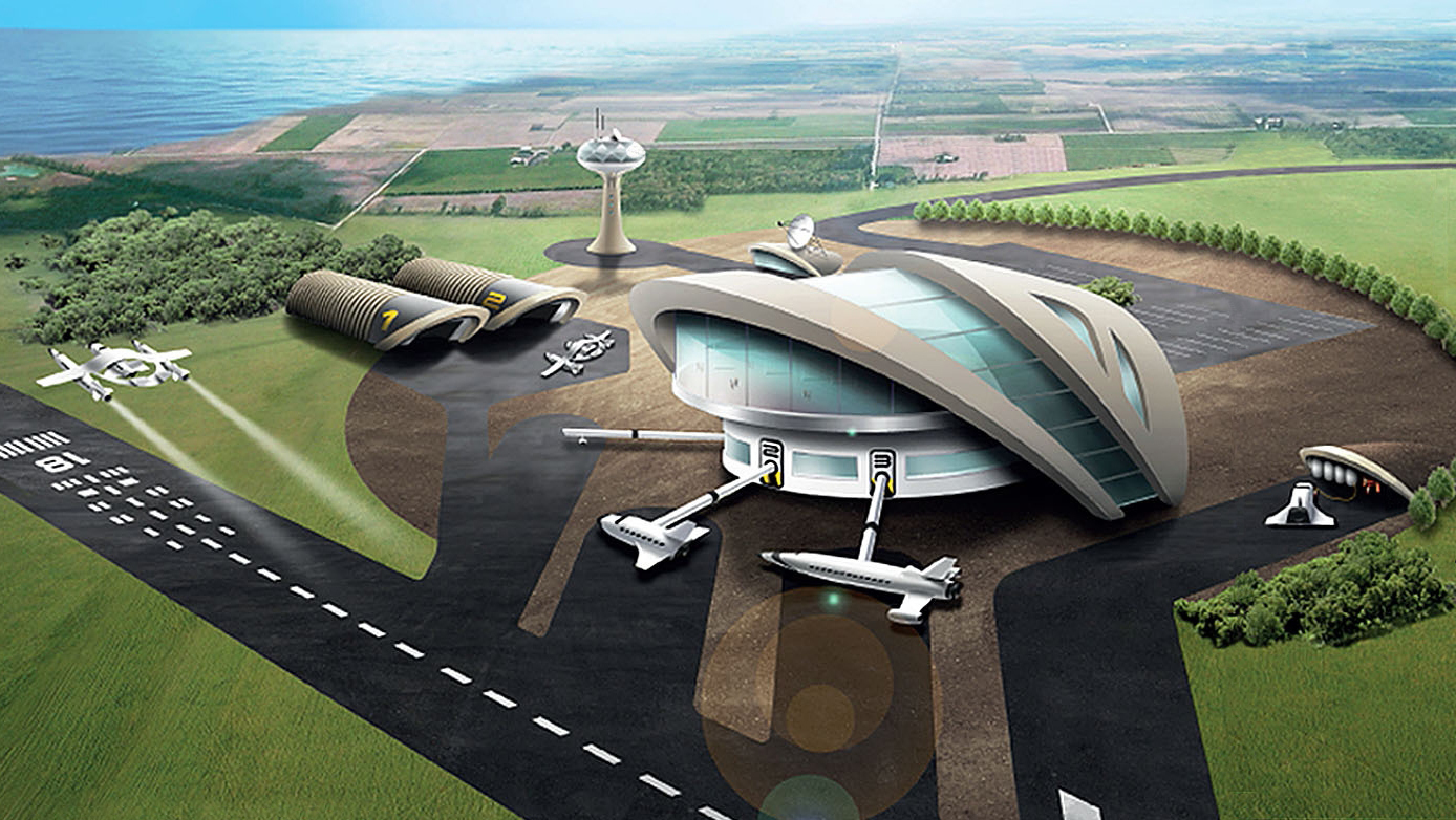 UK Space Agency image showing how Britain's first spaceport may look.
