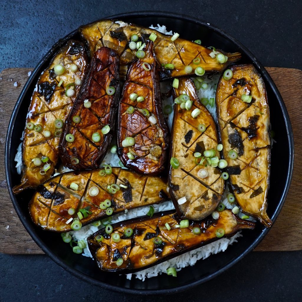 sticky-steamed-miso-aubergines