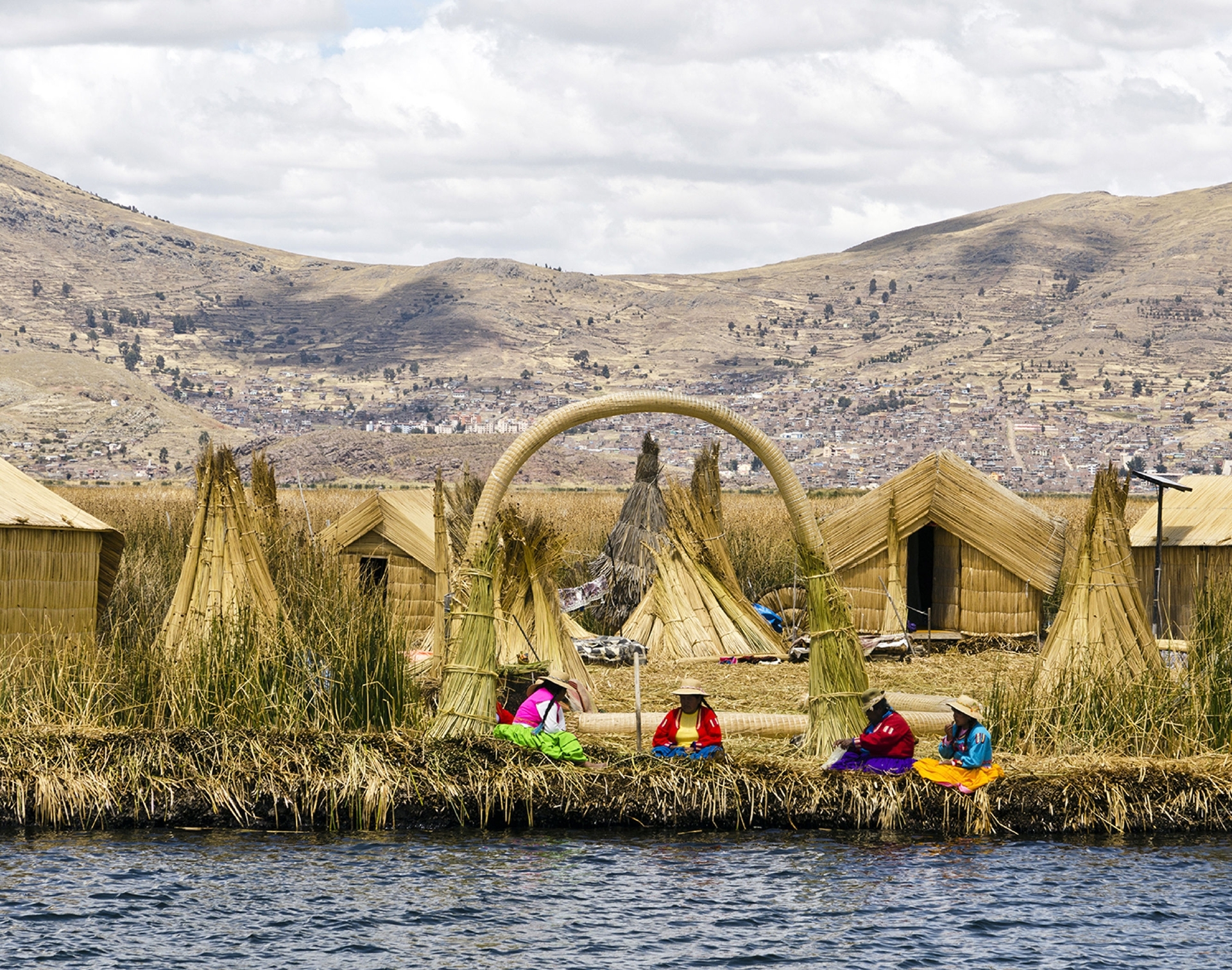 Uros islands of Lake Titicaca, Peru.