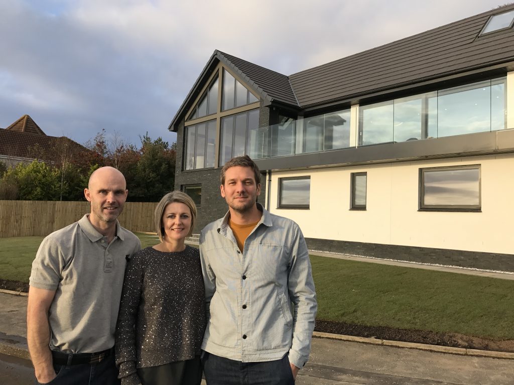 Alan and Lucy with Building the Dream presenter Charlie Luxton. 