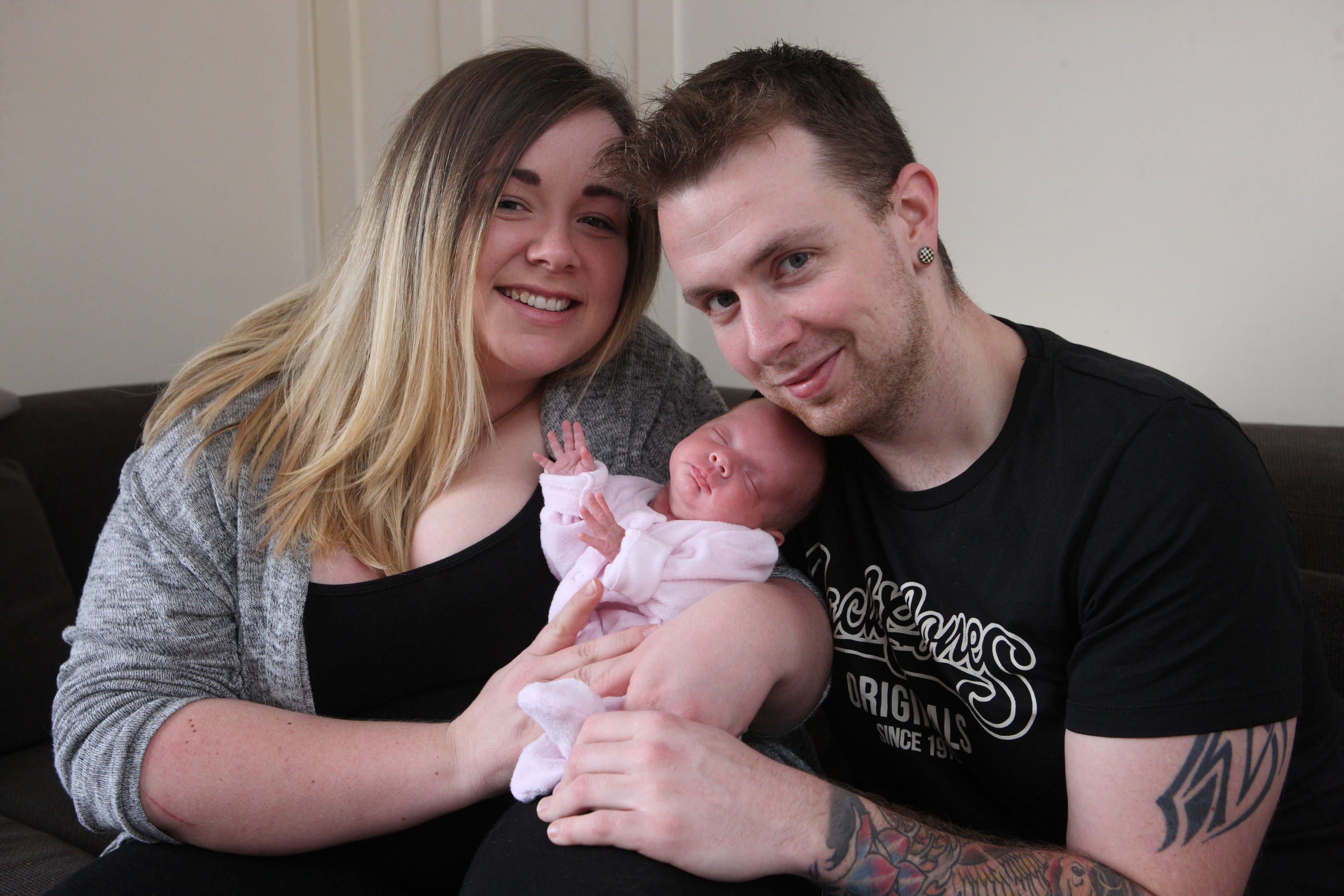 Ashleigh and Gordon want to say thank you to staff who saved their daughter's life.