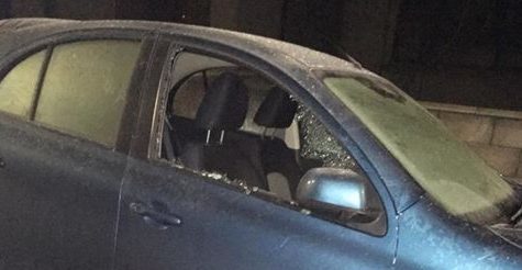 A Nissan Micra was vandalised on Main Street.