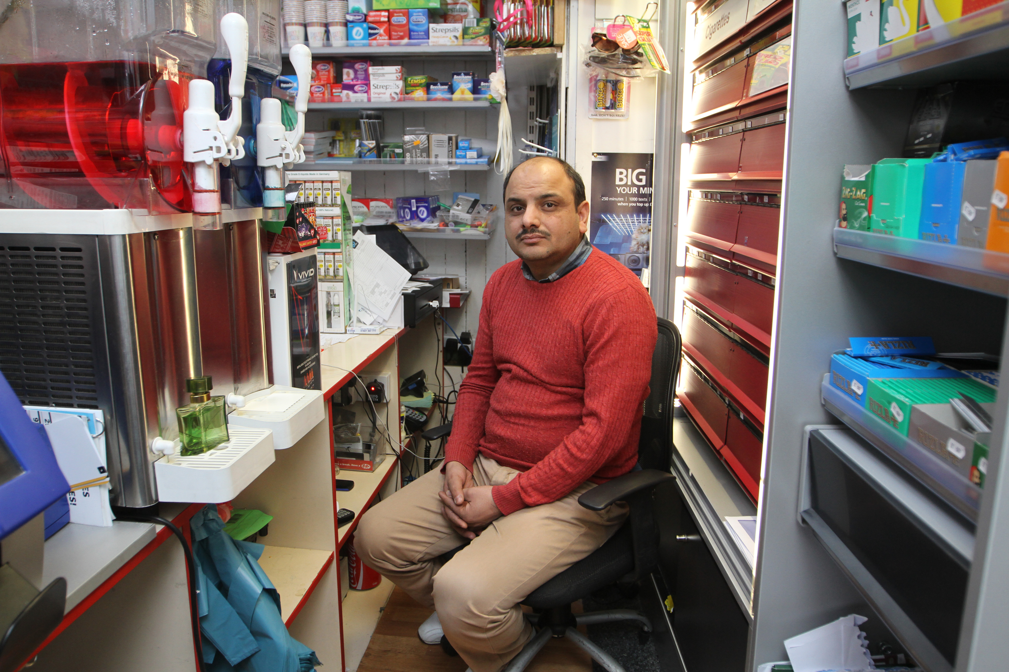 Hassan Majid at his shop on Strathmartine Road.