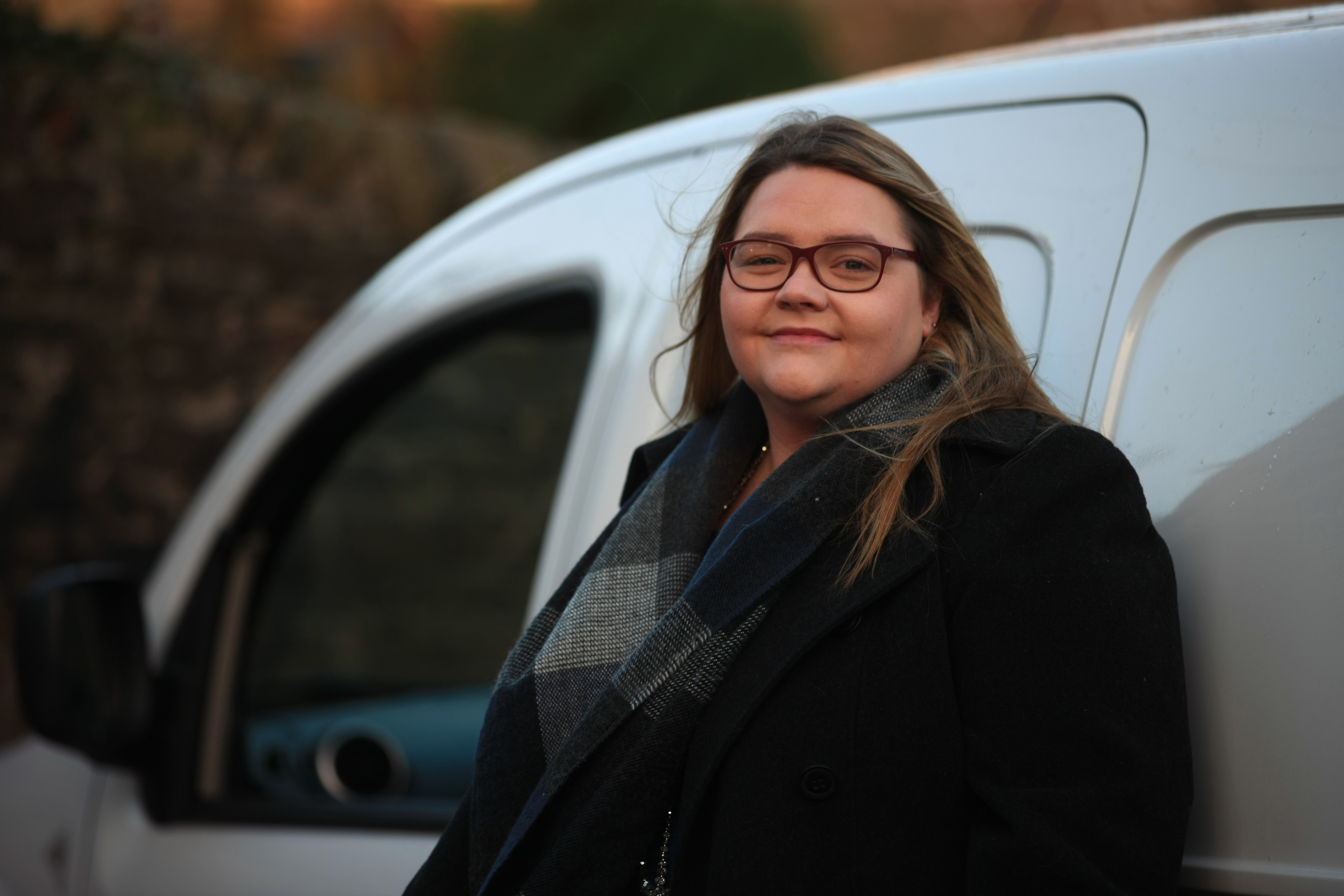 Sarah Nyembo with her van.