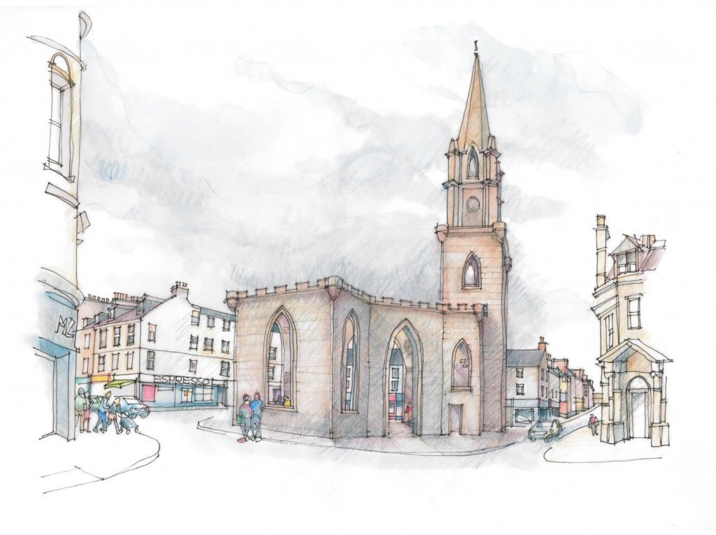 An impression of how the church will look as an arts venue.