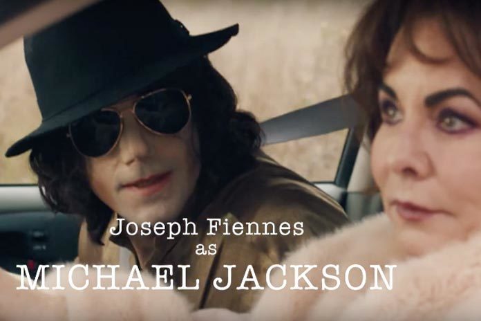 Joseph Fiennes as Michael Jackson, with Stockard Channing as Liz Taylor.
