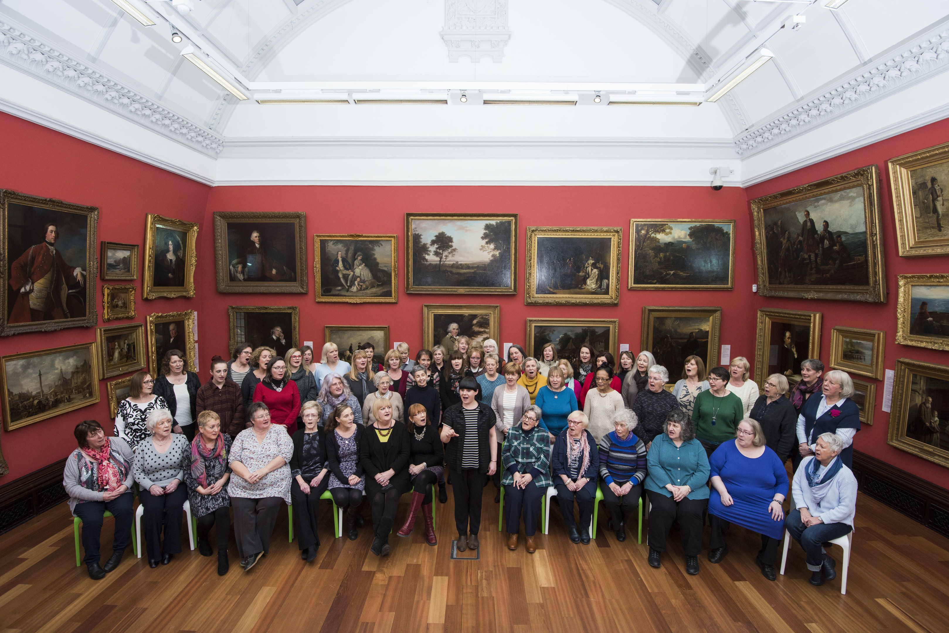 Loadsawiminsinging at the McManus, with Alice Marra leading the choir.