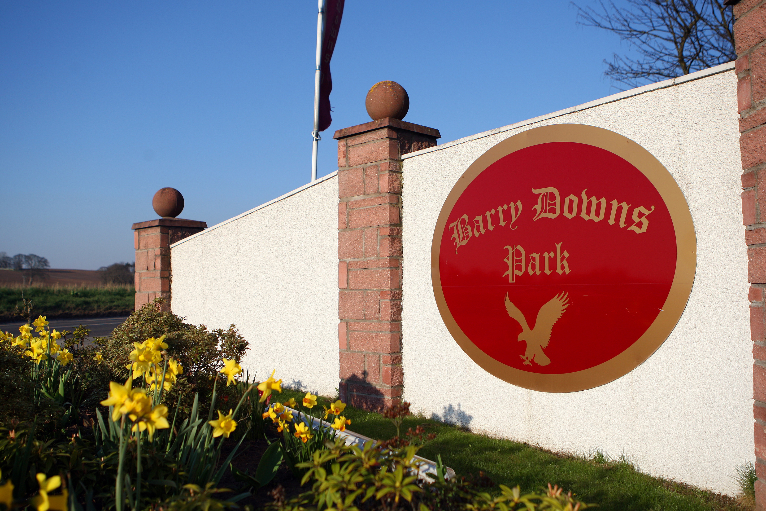 The entrance to the Barry Downs Caravan Park in Carnoustie