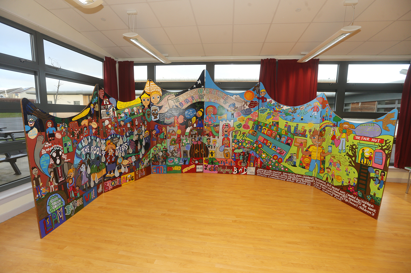 Children have been creating a Fairer Fife mural, which has toured primary schools.