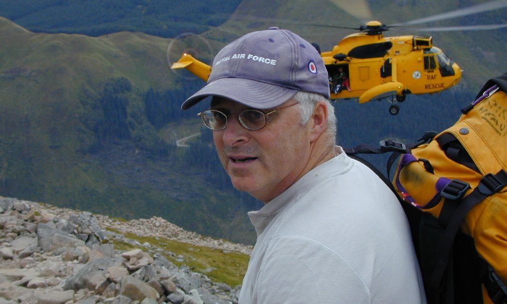 Dave "Heavy" Whalley on the summit of Ben Nevis in 2000.