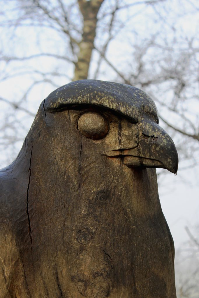 4 - A carved raptor keeping an eagle-eye out for walkers - James Carron, Take a Hike
