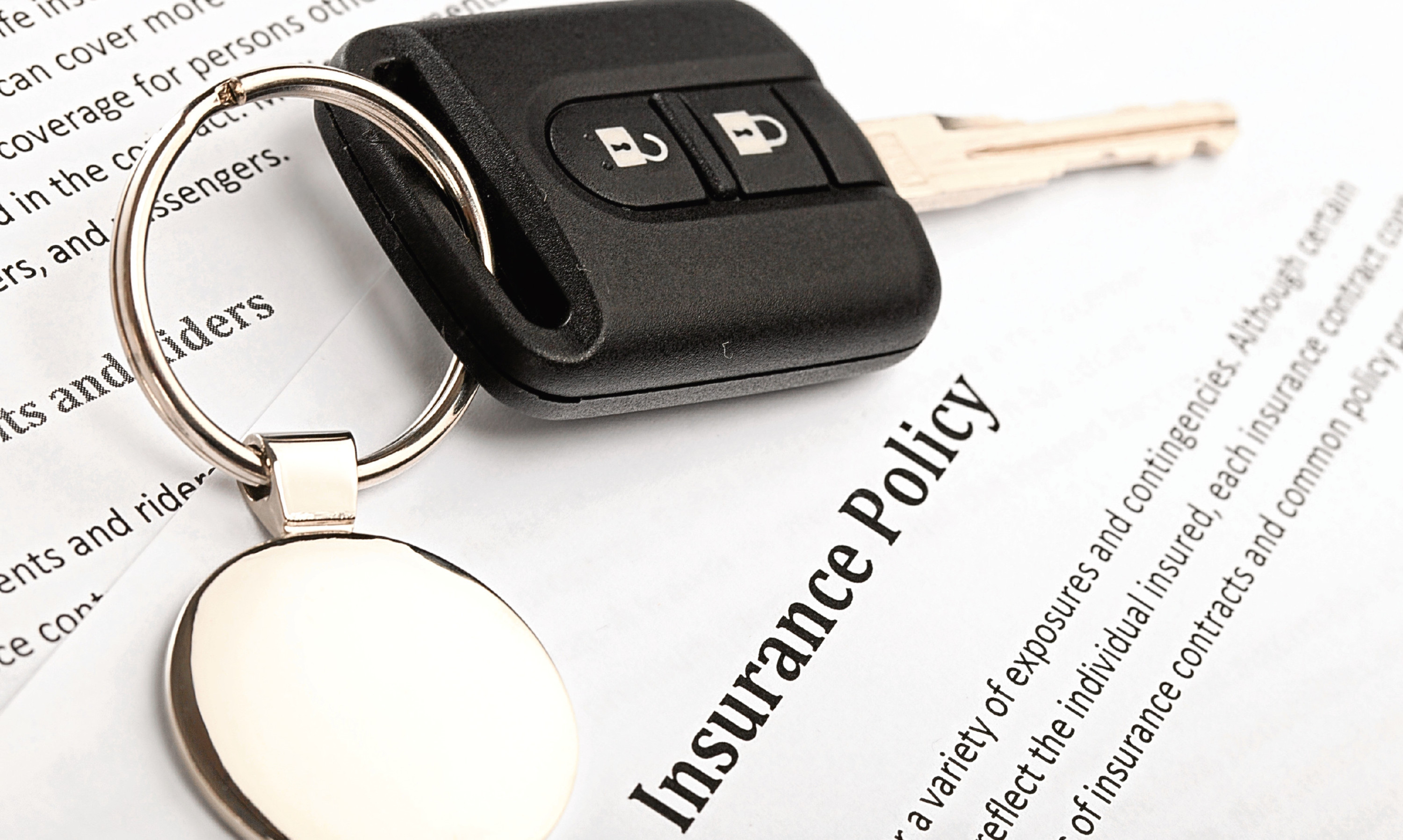 Car Key on an Insurance Policy