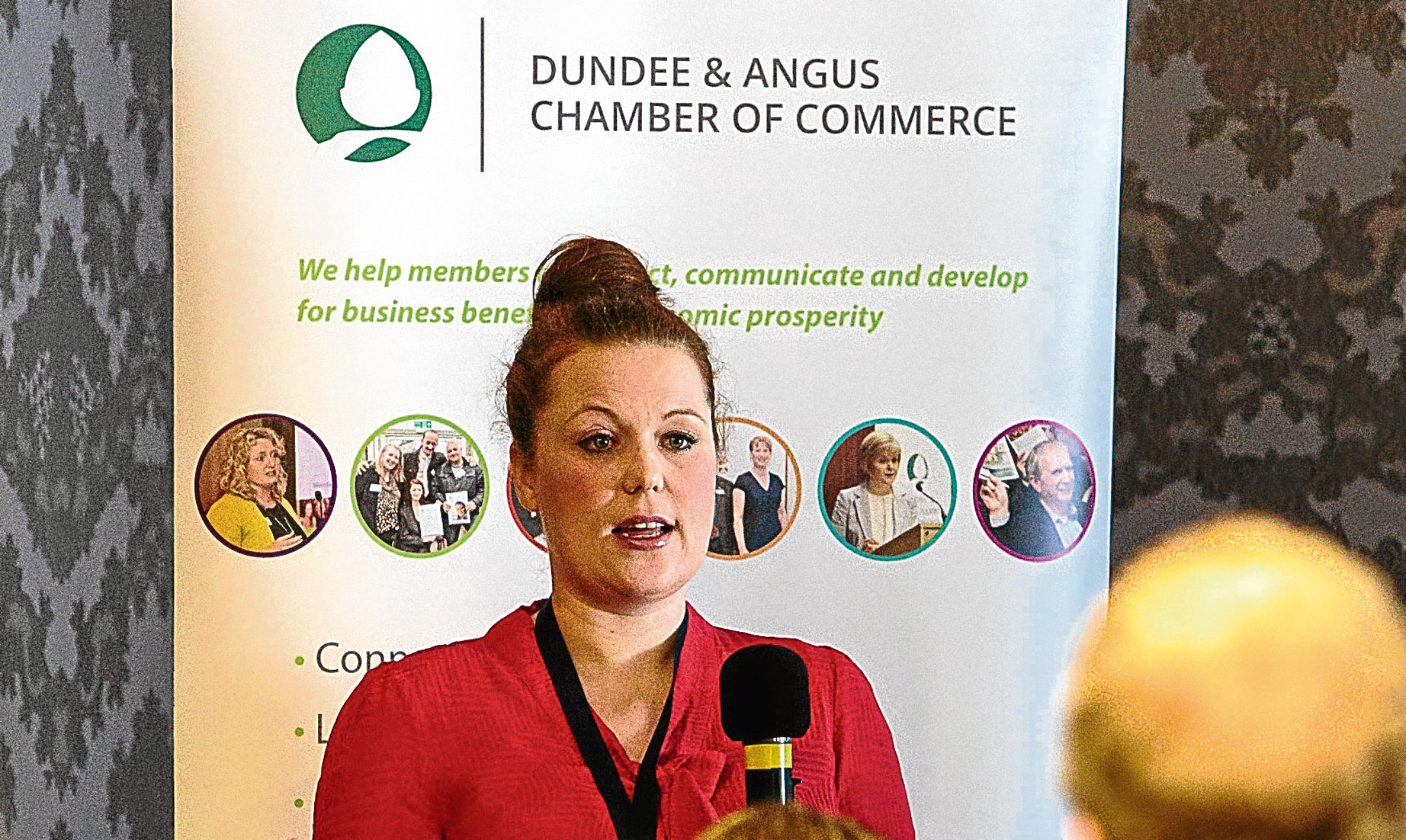 Leah Hutcheon of Appointedd at the Dundee and Angus Chamber of Commerce business breakfast