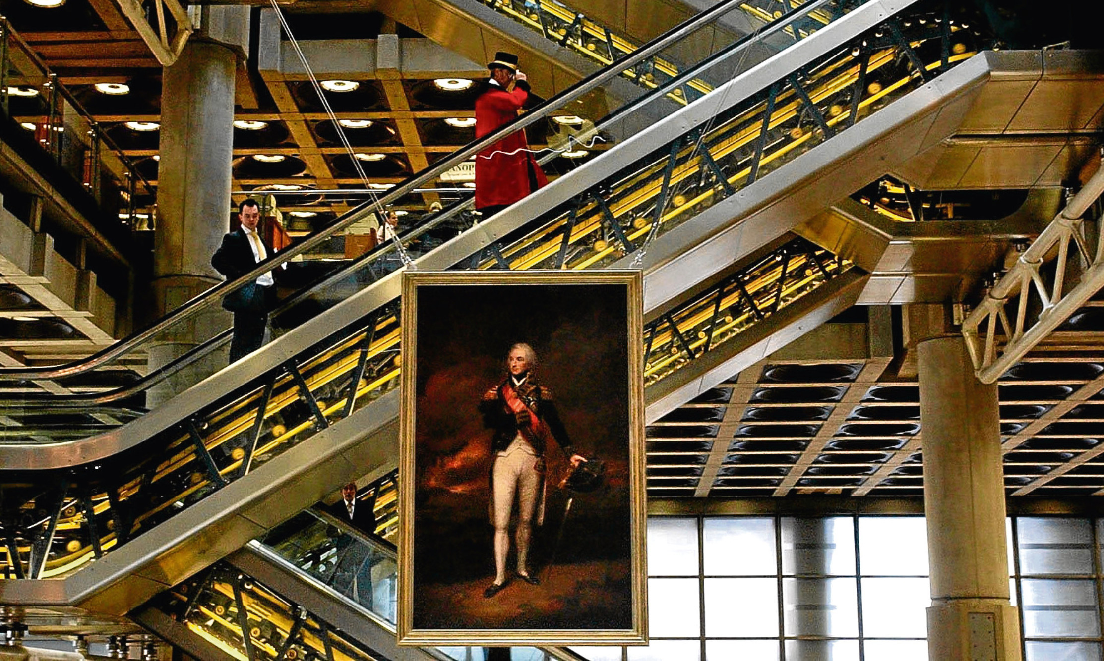 A portrait of Lord Nelson hangs in the Lloyd’s of London building.