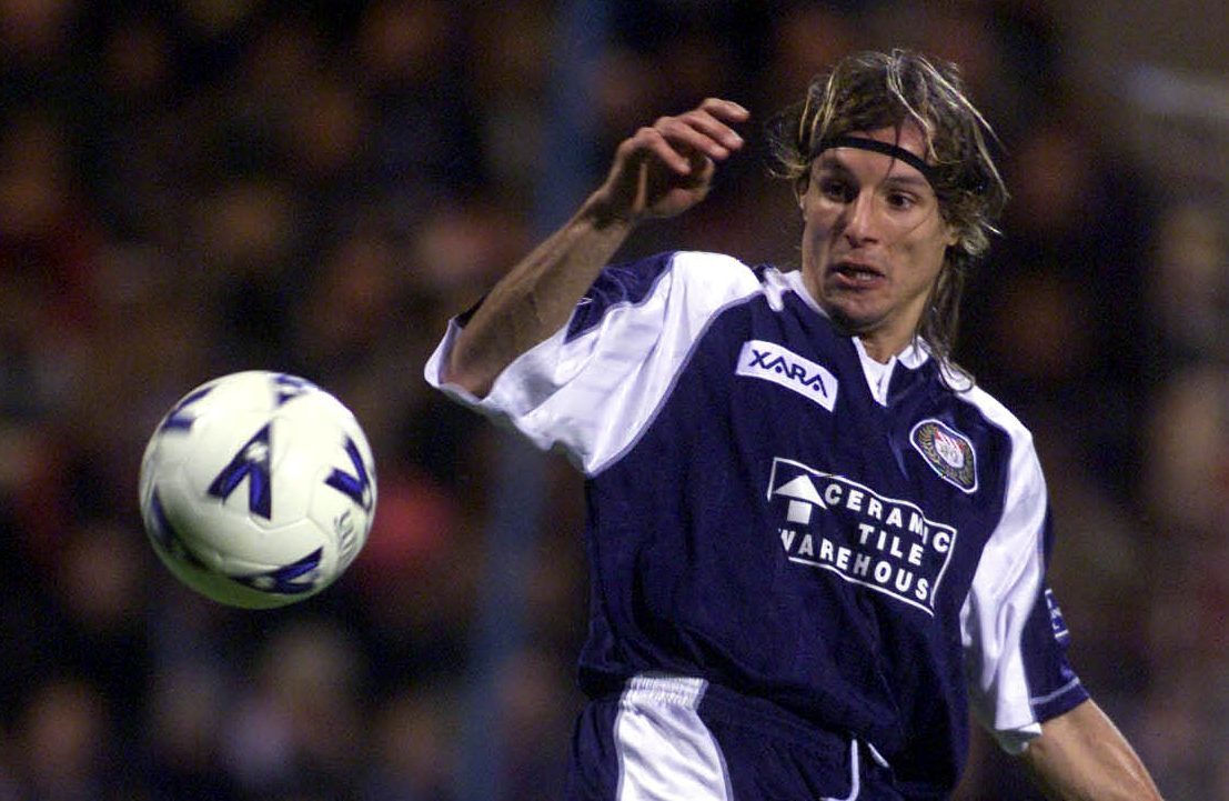 Claudio Caniggia in action for the Dark Blues