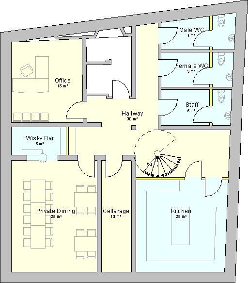 The basement floor plan