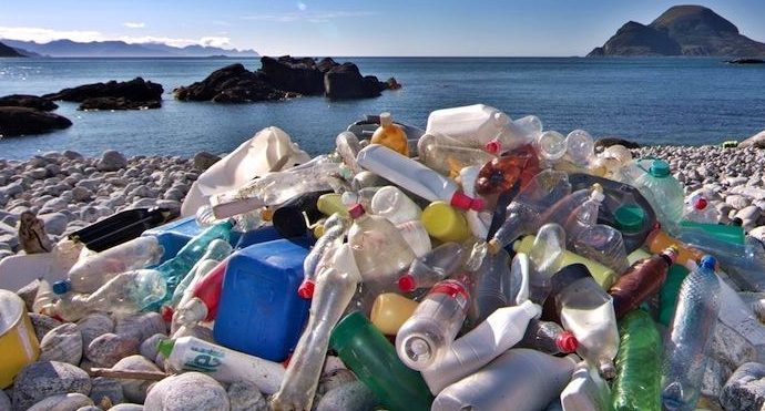 Plastic bottles are a major source of beach pollution
