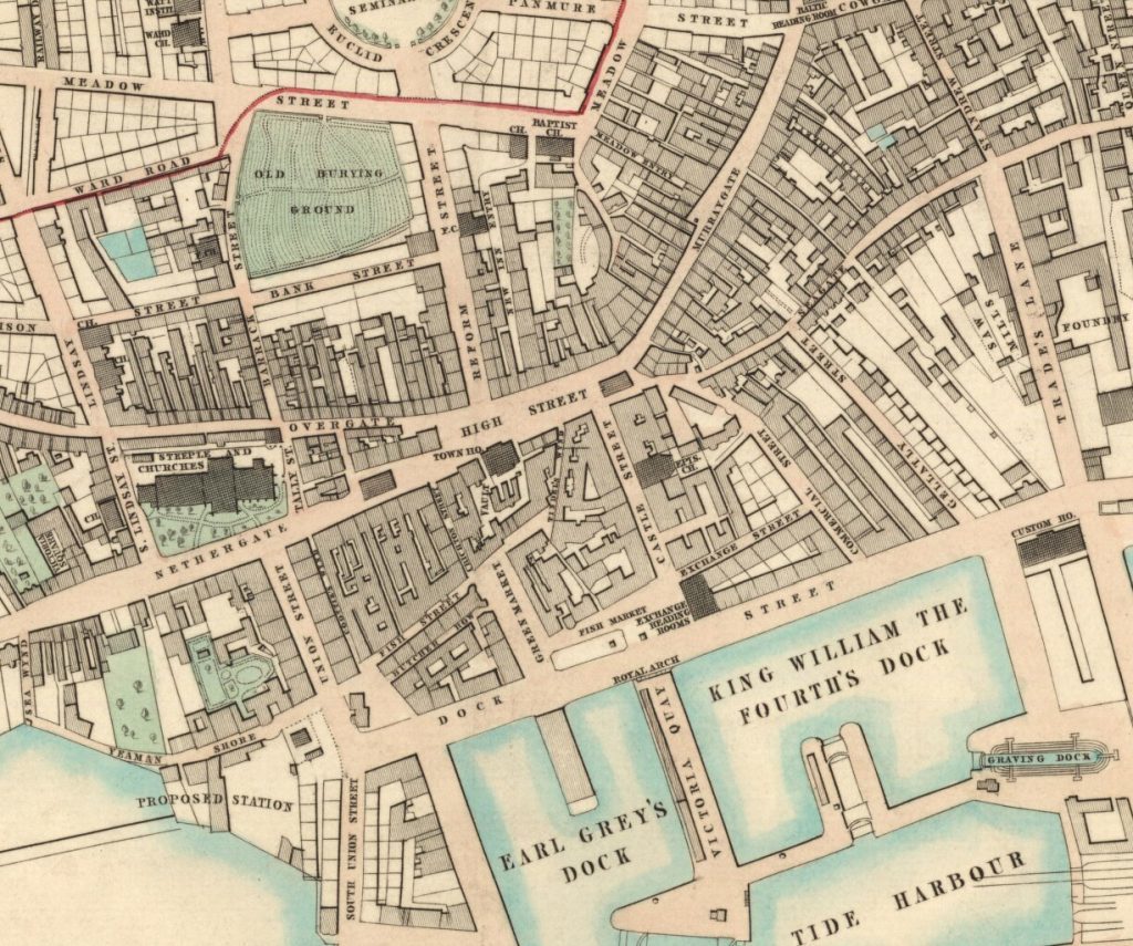 Charles Edward's 1846 plan of the town of Dundee, with the improvements now in progress.