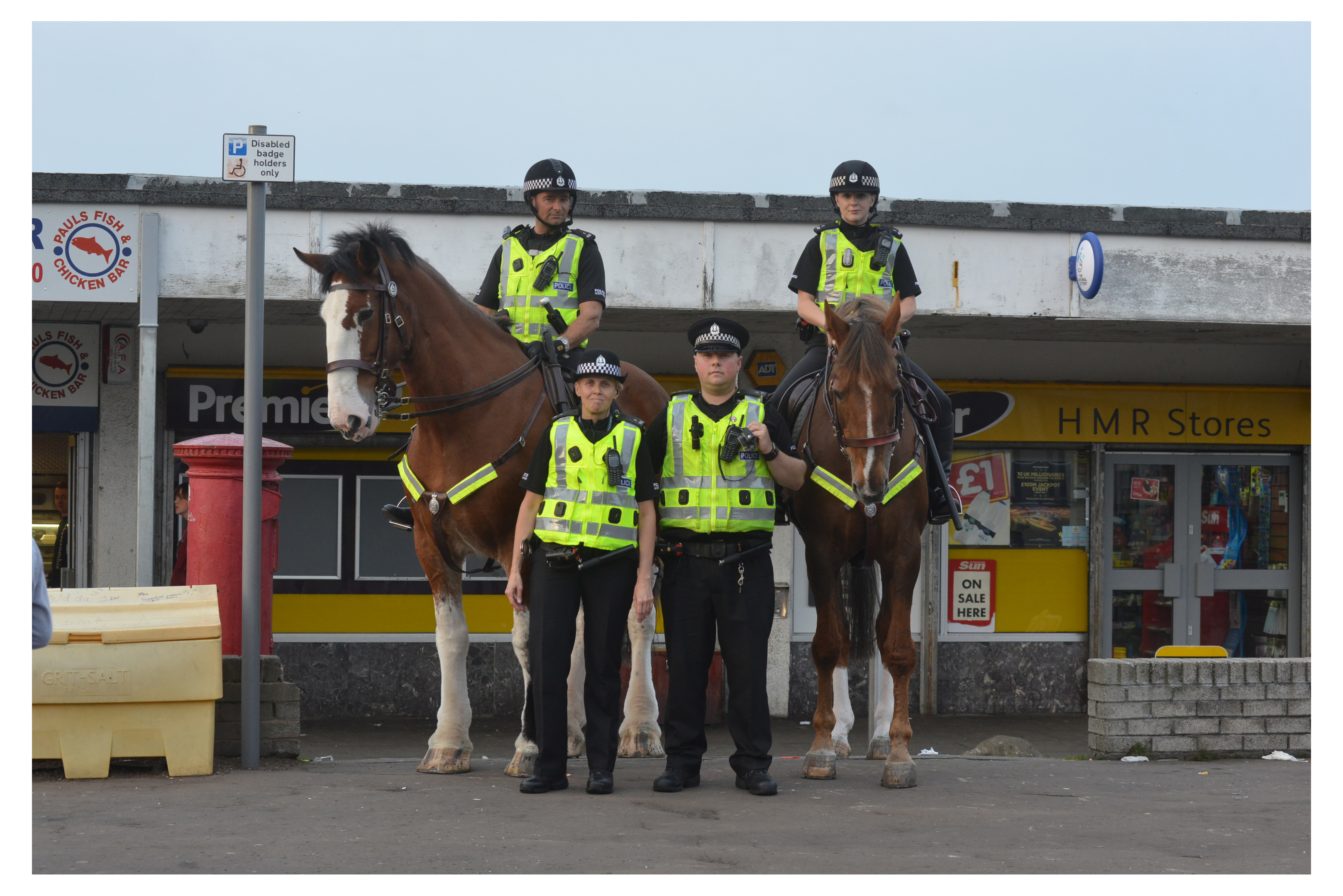 Mounted police visited Templehall in Kirkcaldy to tackle anti-social behaviour last year