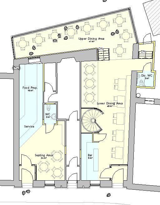 The ground floor plan