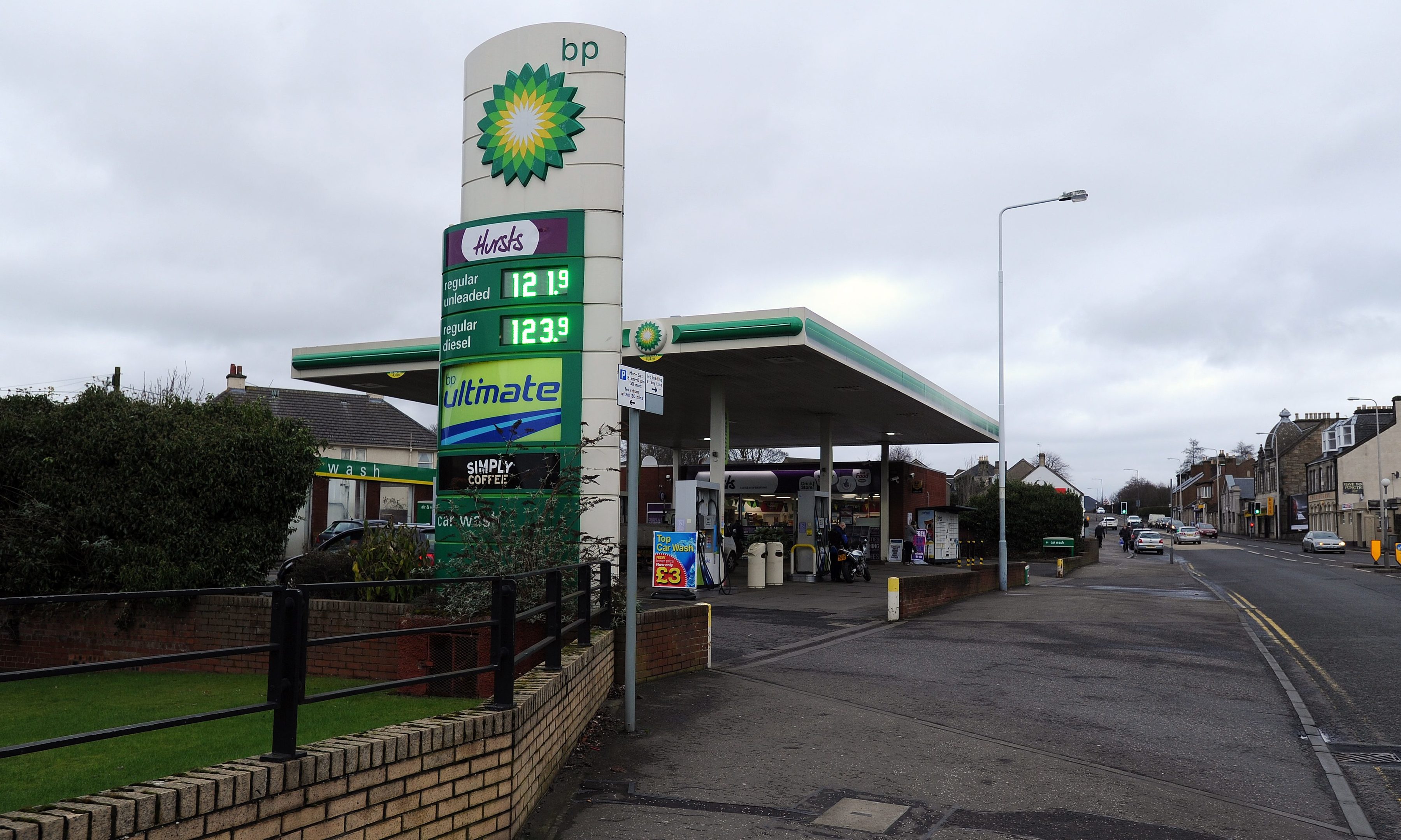 The woman says the man went on to frighten a member of staff at the BP filling station in St Clair Street.