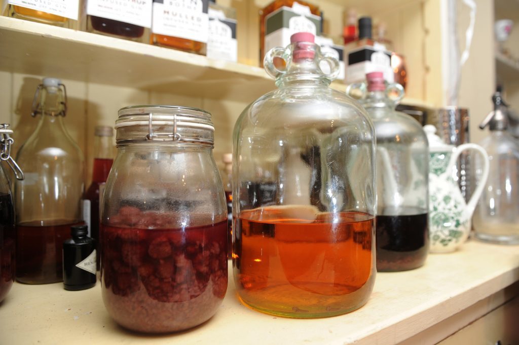 Inside the Gin Bothy.