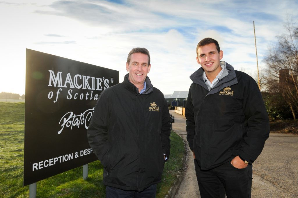 Father and son team George and James Taylor head up Mackie's Crisps at Inchconnans, near Errol.