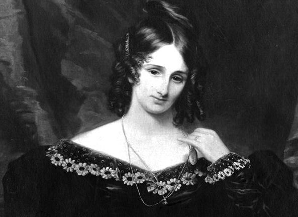 A portrait of Mary Shelley.