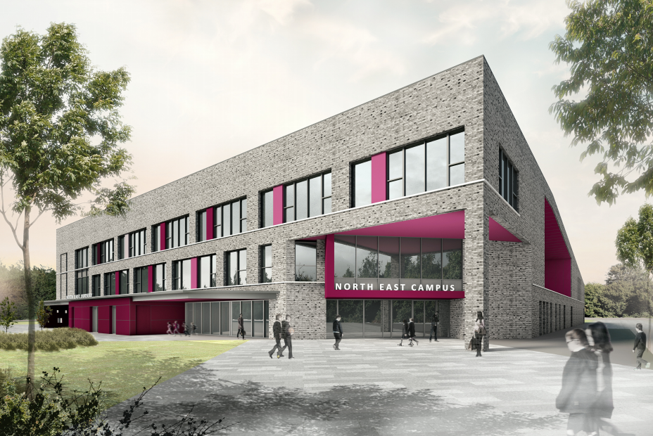 An impression of how the new school might look.