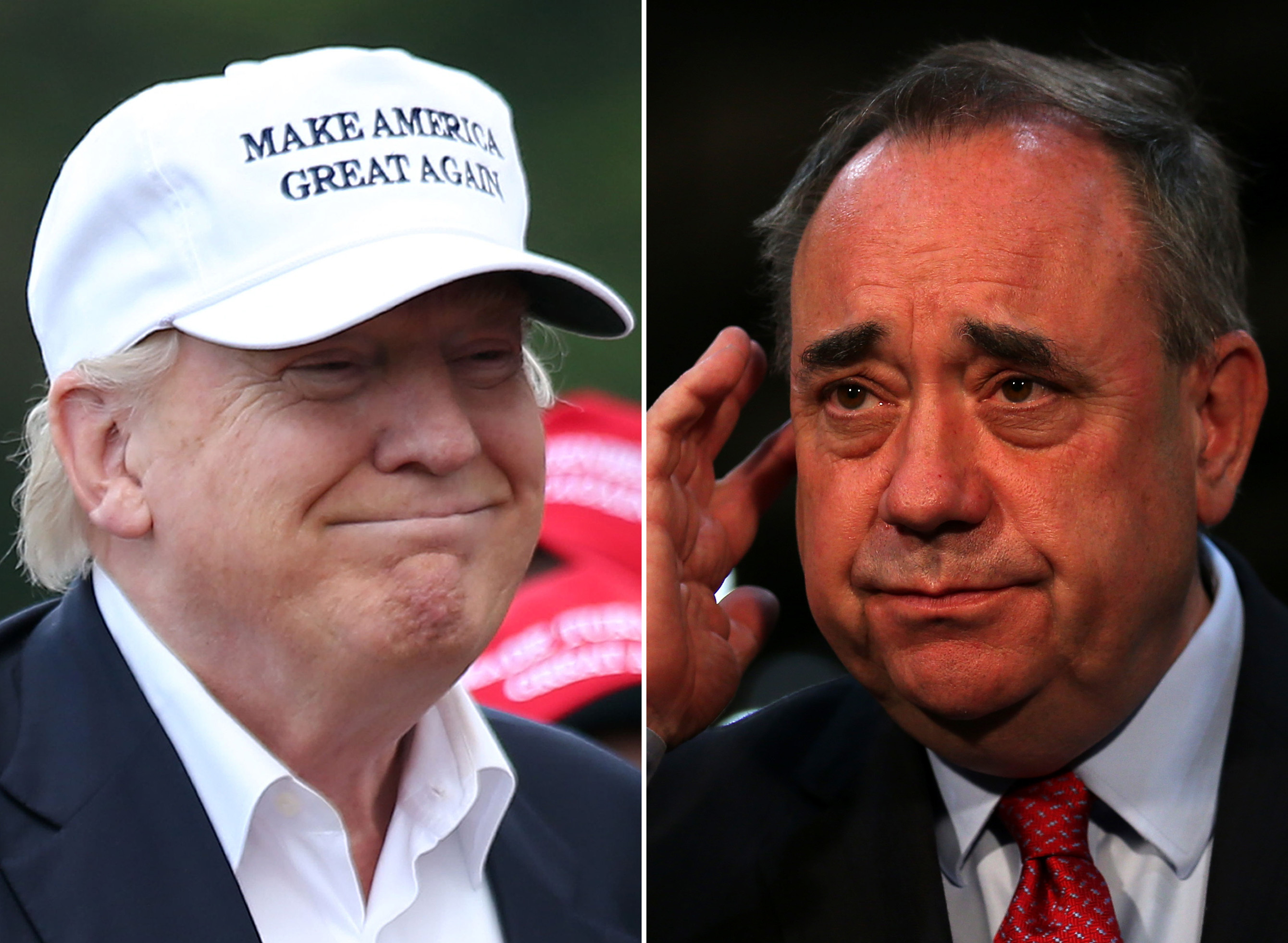 Donald Trump (left) and Alex Salmond had a very public falling out.