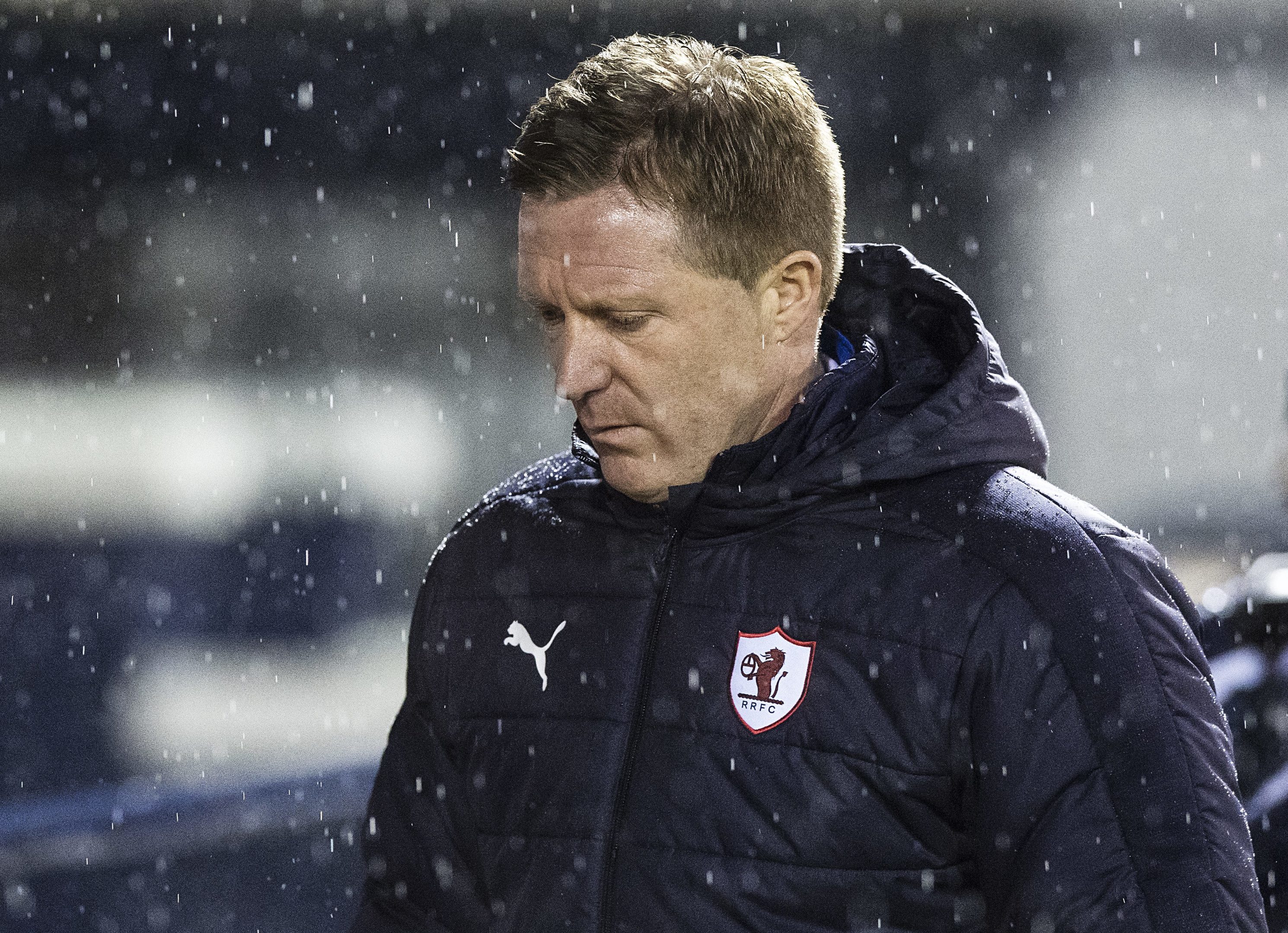 A disconsolate Gary Locke at Starks Park before he was sacked by the Raith board.