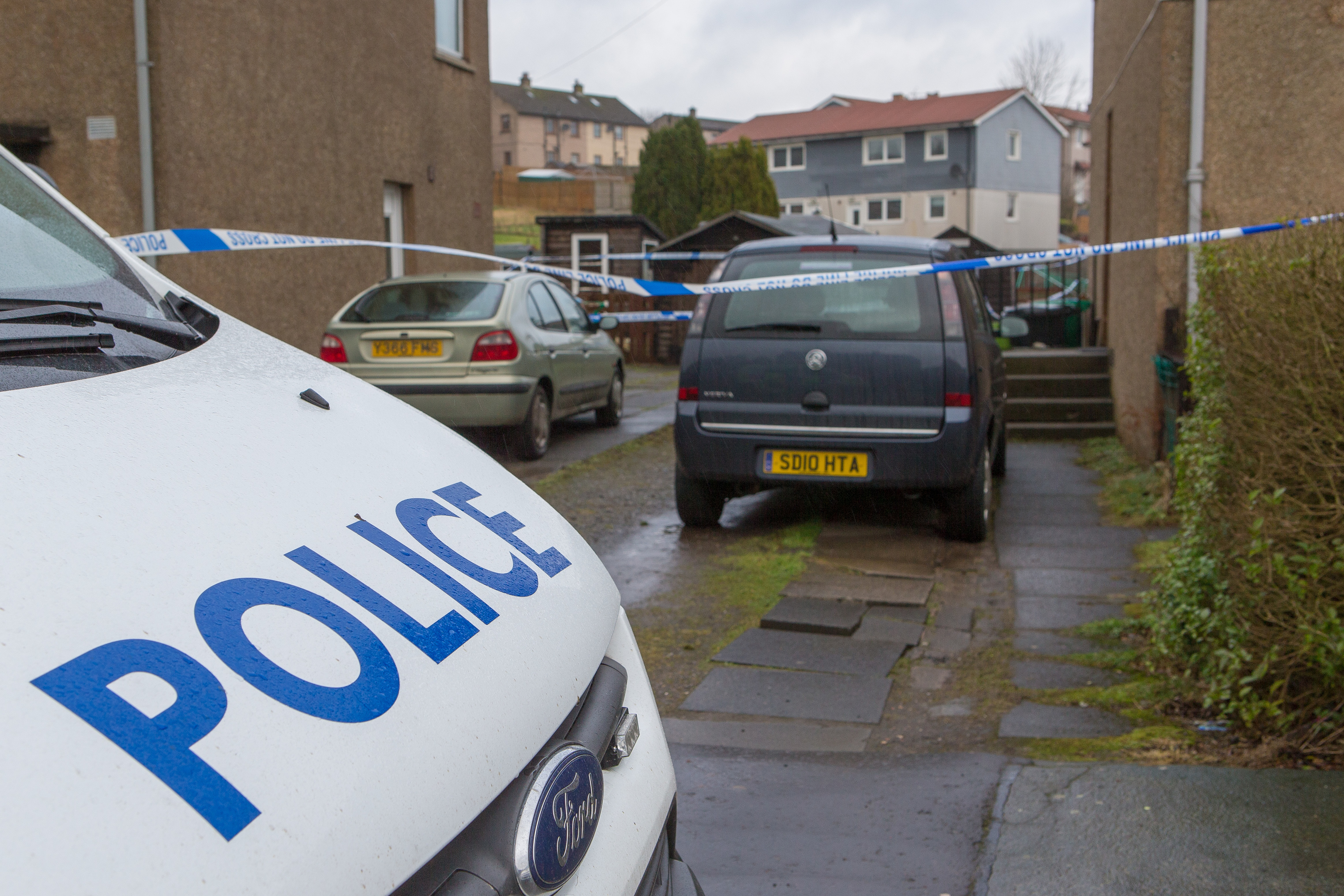 Police at Cowdenbeath's Beath View Road.