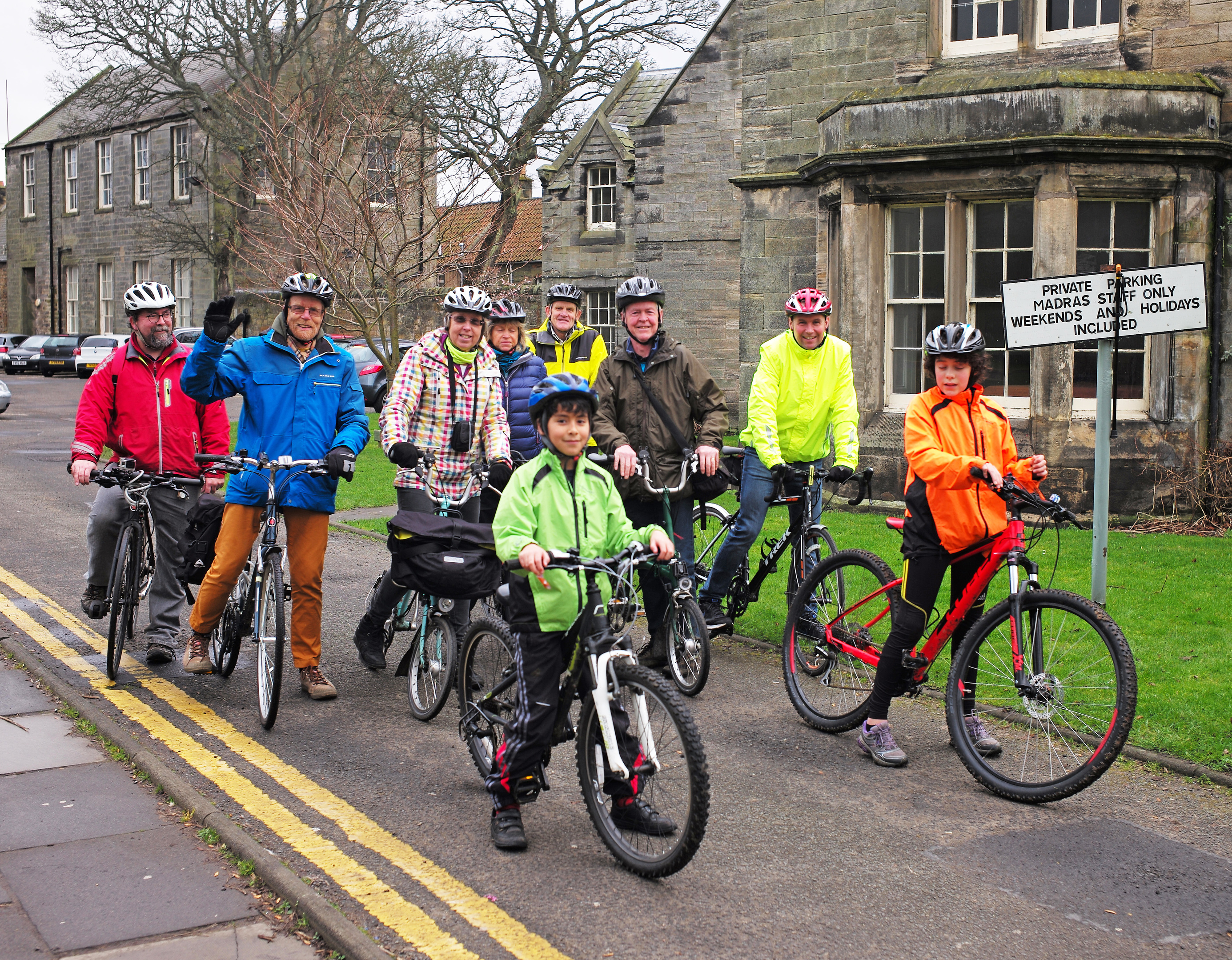 Members of the St Andrews cycling group.