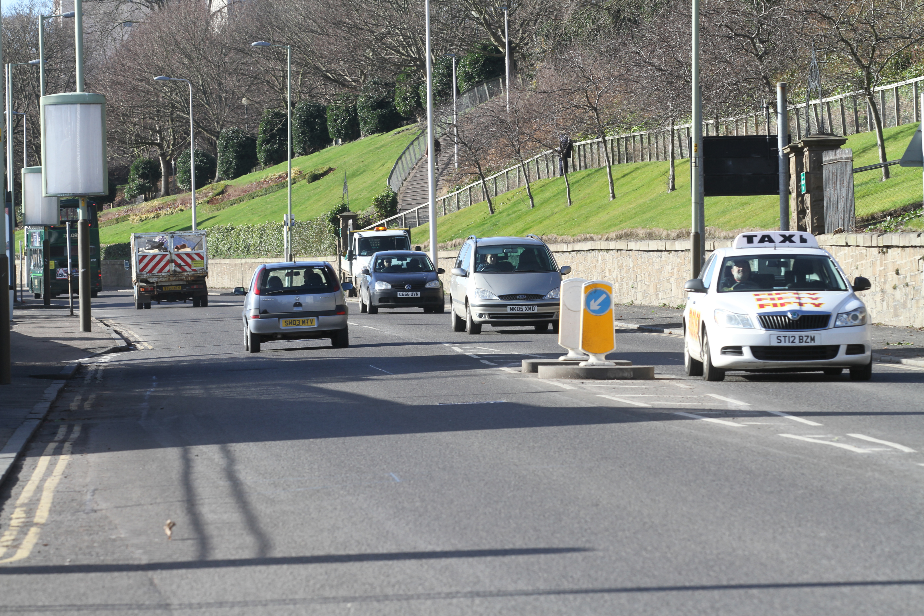 Traffic on Lochee Road.